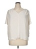 Evri 100% Polyester Ivory Short Sleeve Blouse Size 1X - photo 1