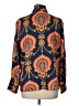 Insight 100% Polyester Paisley Blue Long Sleeve Blouse Size L - photo 2