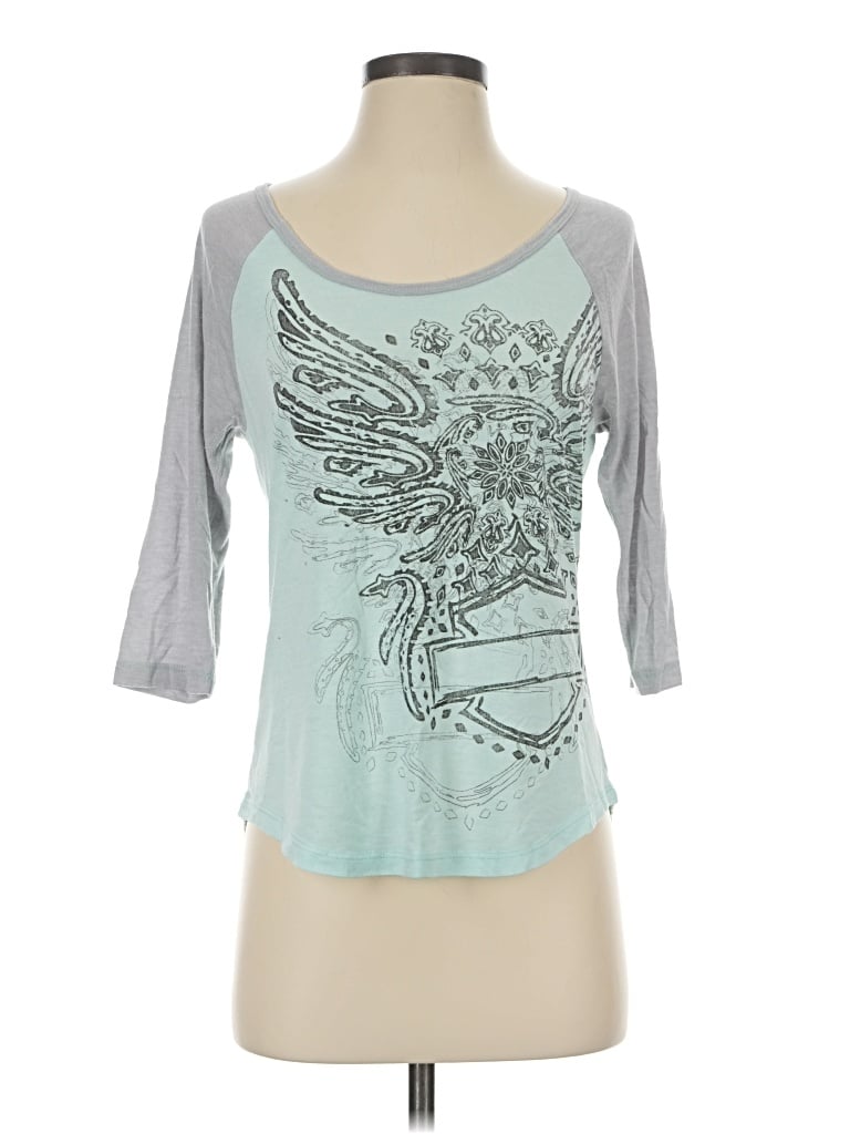 Pre-owned Harley Davidson 3/4 Sleeve T-shirt In Gray