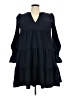 Pomander Place Solid Blue Casual Dress Size 3X - photo 1