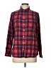 Old Navy 100% Cotton Plaid Red Long Sleeve Button-Down Shirt Size L - photo 1