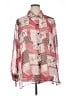 Notations 100% Polyester Animal Print Pink Long Sleeve Blouse Size 1X - photo 1