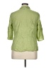 Basic Editions Green 3/4 Sleeve Button-Down Shirt Size XL - photo 2