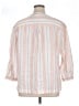 L.L.Bean 100% Linen Stripes Pink 3/4 Sleeve Blouse Size XL - photo 2