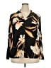 Soma Floral Black Long Sleeve Blouse Size XXL - photo 1