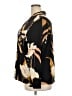 Soma Floral Black Long Sleeve Blouse Size XXL - photo 5