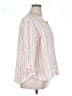 L.L.Bean 100% Linen Stripes Pink 3/4 Sleeve Blouse Size XL - photo 4