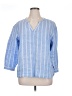 L.L.Bean 100% Linen Blue 3/4 Sleeve Blouse Size XL - photo 1