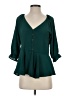 Mittoshop 100% Polyester Green 3/4 Sleeve Blouse Size S - photo 1