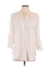 Kut from the Kloth Polka Dots Ivory 3/4 Sleeve Button-Down Shirt Size L - photo 1