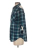 Love Potion 100% Polyester Plaid Teal Long Sleeve Blouse Size S - photo 5