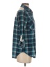Love Potion 100% Polyester Plaid Teal Long Sleeve Blouse Size S - photo 4