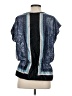 AGB 100% Polyester Blue Short Sleeve Blouse Size S - photo 2