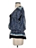 AGB 100% Polyester Blue Short Sleeve Blouse Size S - photo 5