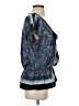 AGB 100% Polyester Blue Short Sleeve Blouse Size S - photo 4