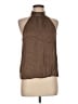 Boden 100% Viscose Brown Sleeveless Blouse Size 8 - photo 1