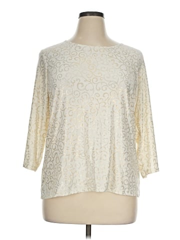 JM Collection 3/4 Sleeve Top (view 1)