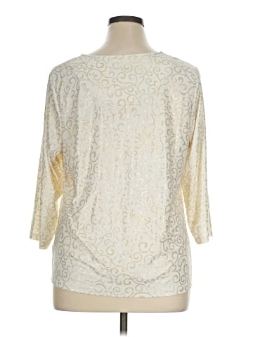 JM Collection 3/4 Sleeve Top (view 2)