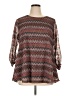 Avenue Brown 3/4 Sleeve Blouse Size 14 Plus - photo 1