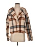 First Love Plaid Brown Tan Jacket Size S - photo 1