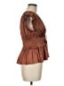 Current Air 100% Polyester Brown Short Sleeve Blouse Size M - photo 4
