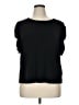 Adrianna Papell Black Short Sleeve Top Size XL - photo 1