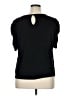 Adrianna Papell Black Short Sleeve Top Size XL - photo 2
