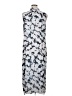 CAbi 100% Polyester Print Silver Casual Dress Size XL - photo 2