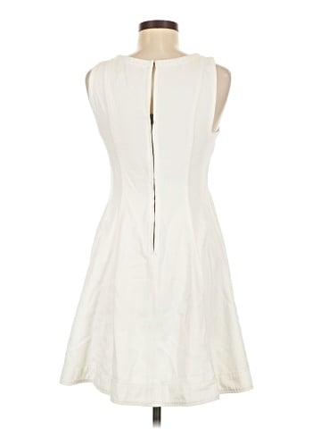 Madewell Circle Mini Dress in Pure White: Airy Denim Edition (view 2)