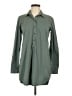 Transit Par-Such Green Long Sleeve Button-Down Shirt Size M - photo 1