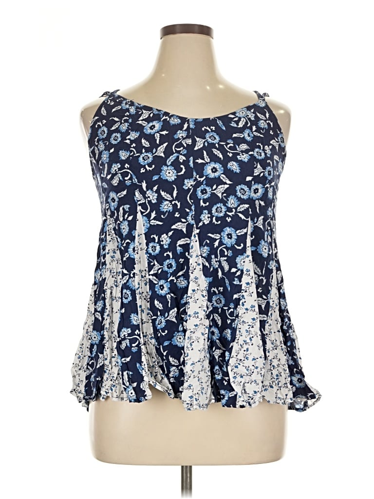 Pre-owned Torrid Tank Top Blue Strapless Neckline Tops