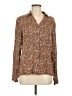 Betabrand 100% Rayon Paisley Brown Long Sleeve Blouse Size M - photo 1