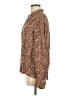 Betabrand 100% Rayon Paisley Brown Long Sleeve Blouse Size M - photo 5