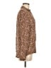 Betabrand 100% Rayon Paisley Brown Long Sleeve Blouse Size M - photo 4