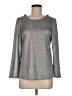 Lemon Tree Metallic Silver Long Sleeve Top Size M - photo 1