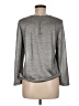 Lemon Tree Metallic Silver Long Sleeve Top Size M - photo 2