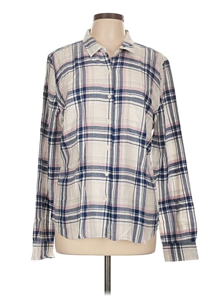 Pre-owned Untuckit Long Sleeve Button Down Shirt In Ivory