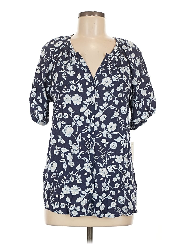 Angels Short Sleeve Blouse In Blue