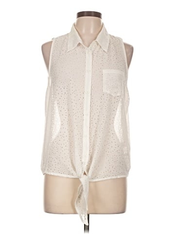 Gray Saks Fifth Avenue Sleeveless Blouse (view 1)