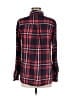 Old Navy 100% Cotton Plaid Red Long Sleeve Button-Down Shirt Size M - photo 2