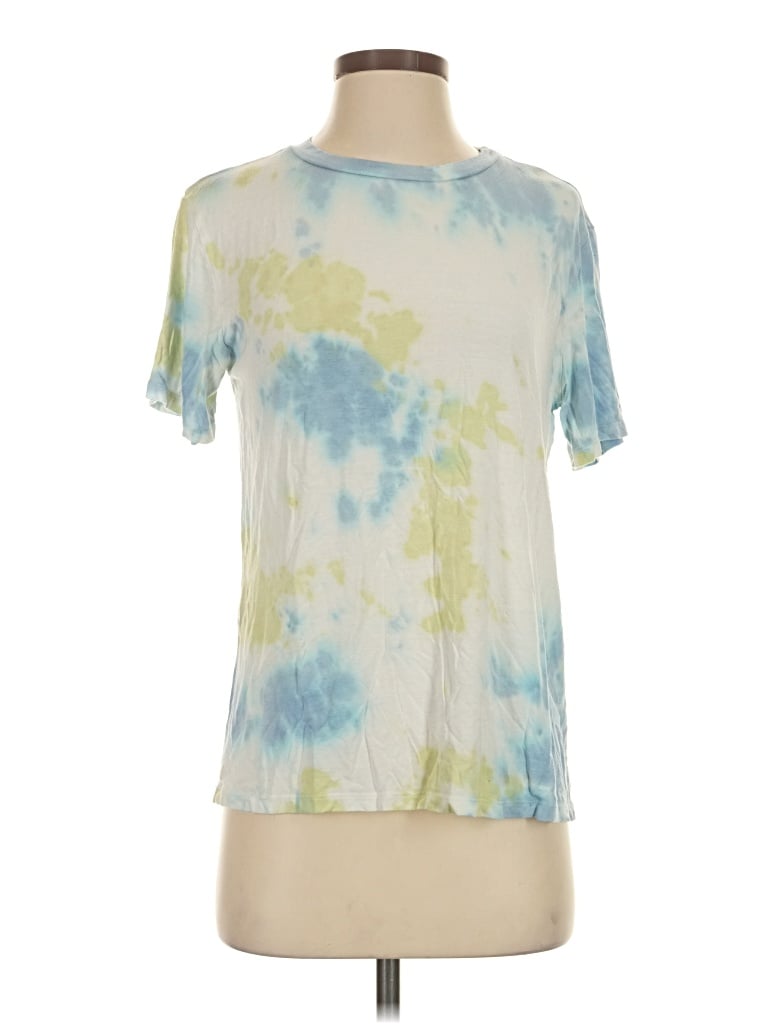 Pre-owned Aqua Short Sleeve T-shirt In Blue