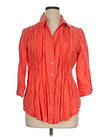 Coldwater Creek 3/4 Sleeve Button-Down Shirt (view 1)