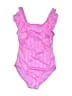 Cat & Jack Hearts Pink One Piece Swimsuit Size 8 - photo 1