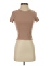 Pink Rose Tan Short Sleeve Turtleneck Size S - photo 1