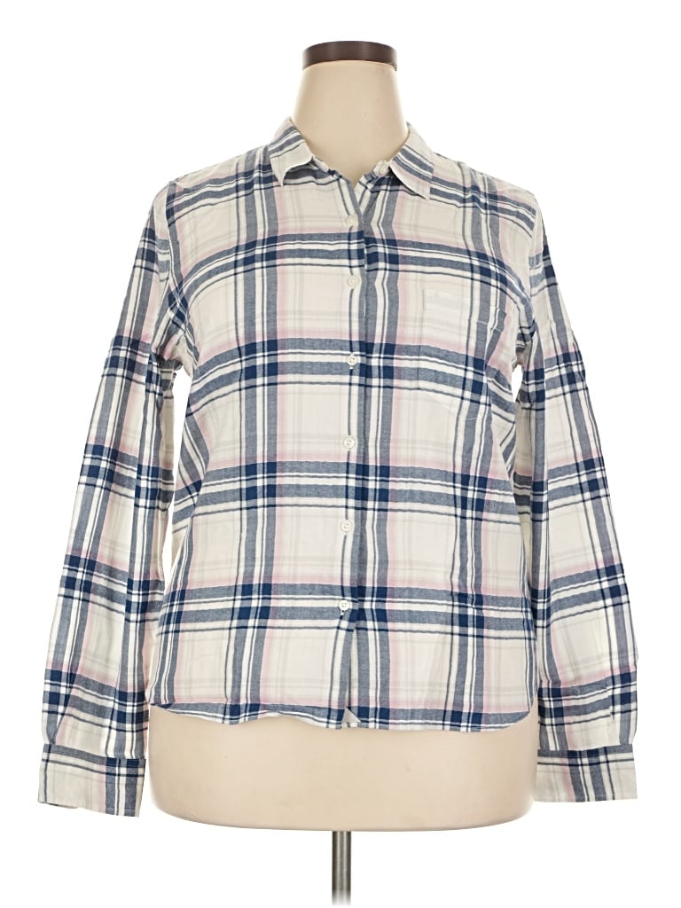 Pre-owned Untuckit Long Sleeve Button Down Shirt In Ivory