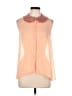 Forever 21 Orange Sleeveless Button-Down Shirt Size L - photo 1
