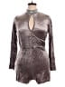 Charlotte Russe Metallic Silver Gray Romper Size XL - photo 1