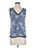 Halogen 100% Polyester Blue Sleeveless Blouse Size S - photo 1
