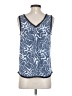 Halogen 100% Polyester Blue Sleeveless Blouse Size S - photo 2