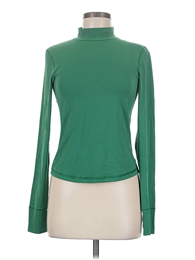 Offline By Aerie Long Sleeve Top Green Turtleneck Tops